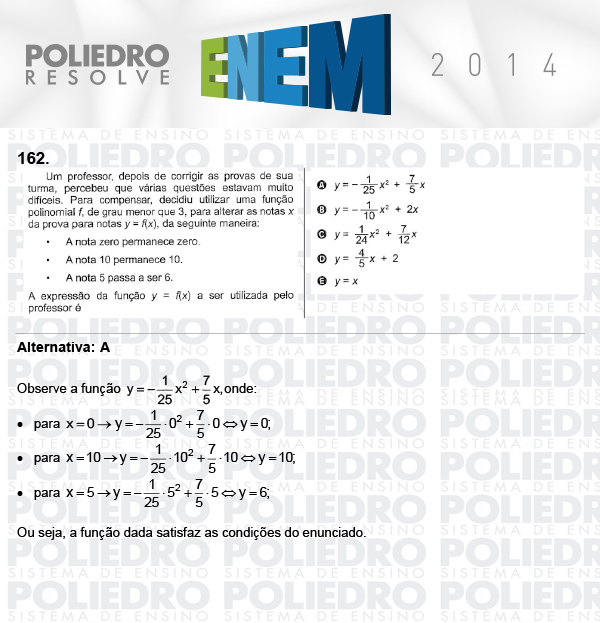 Questão 162 - Domingo (Prova Cinza) - ENEM 2014