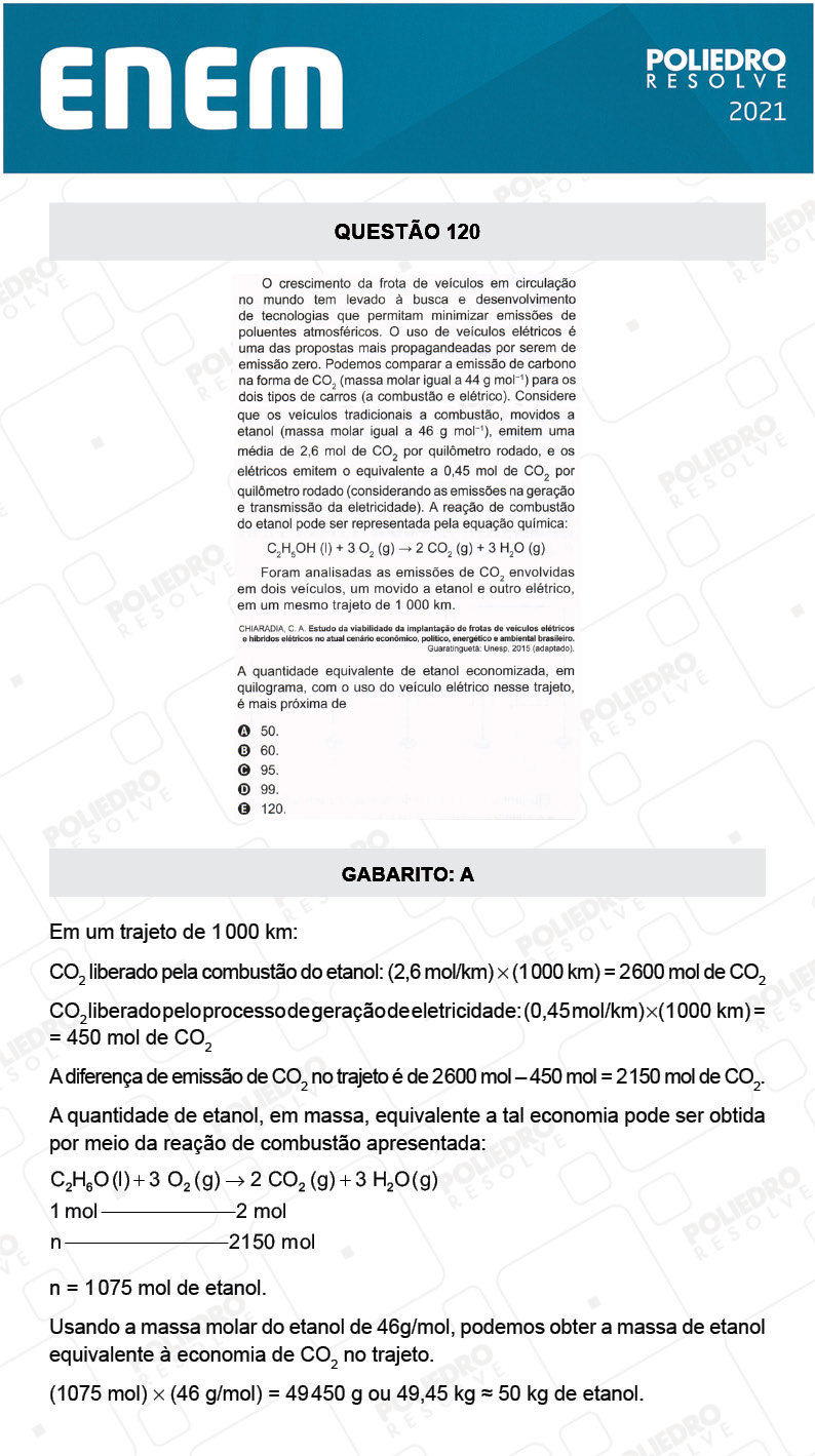 Questão 120 - 2º Dia - Prova Azul - ENEM 2020