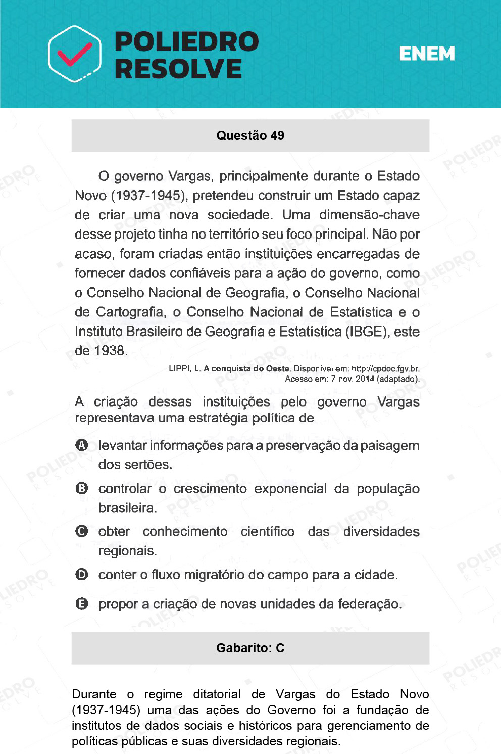 Questão 49 - 1º Dia - Prova Branca - ENEM 2021