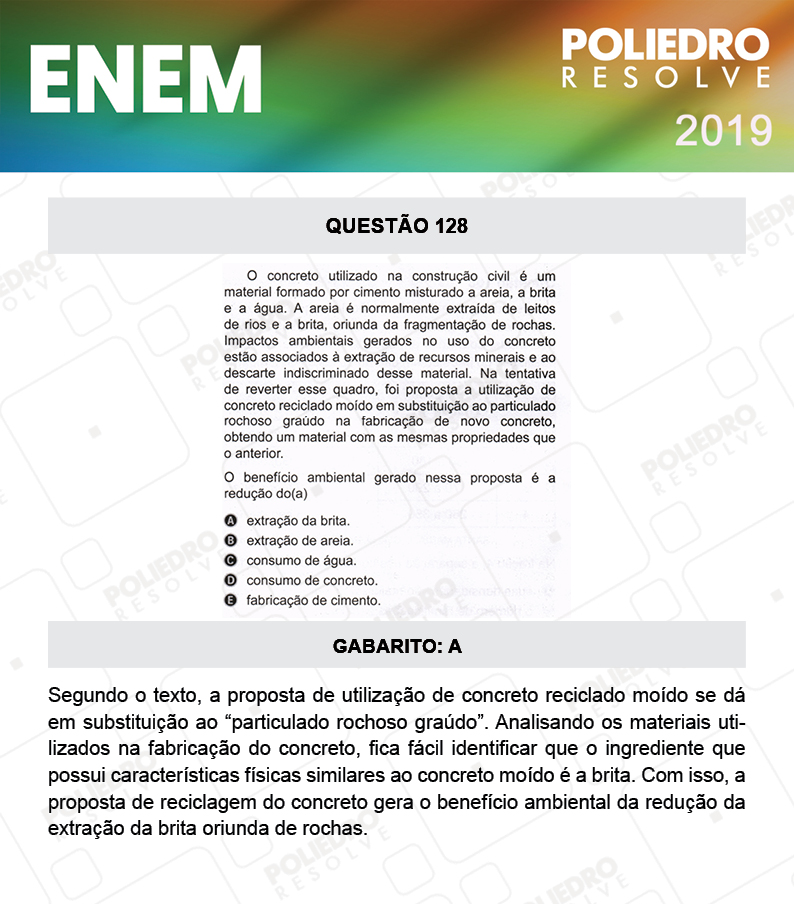 Questão 128 - 2º DIA - PROVA CINZA - ENEM 2019