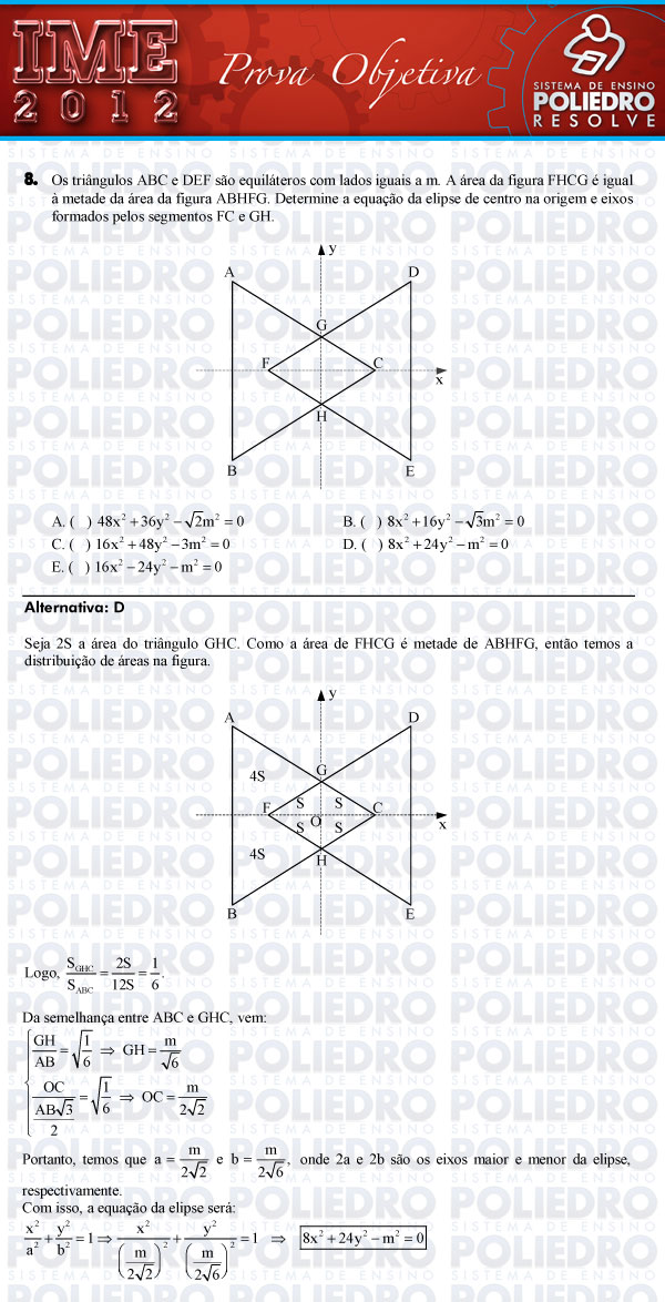 Questão 8 - Objetiva - IME 2012