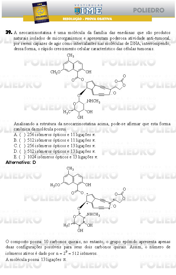 Questão 39 - Objetiva - IME 2009