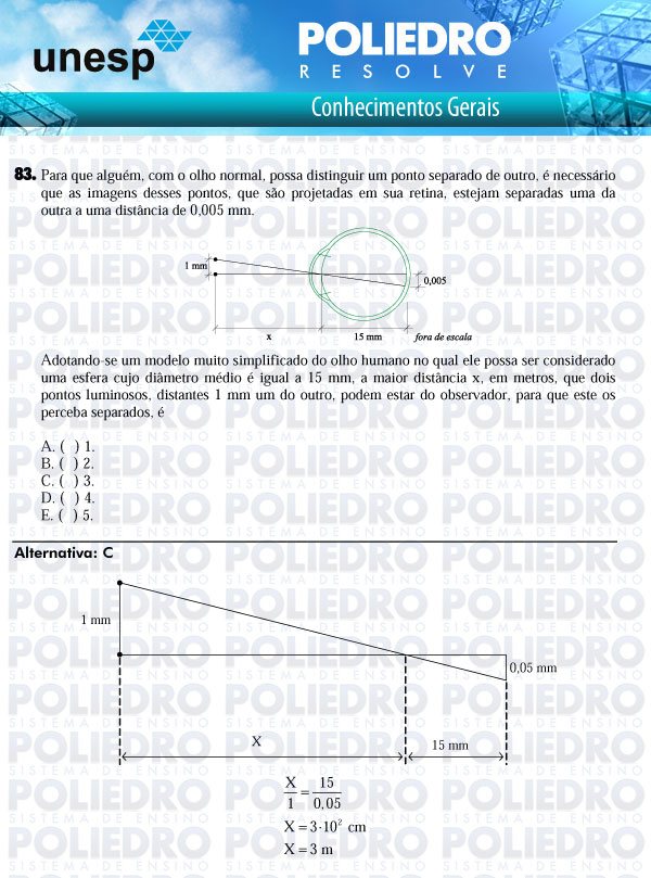Questão 83 - 1ª Fase - UNESP 2011