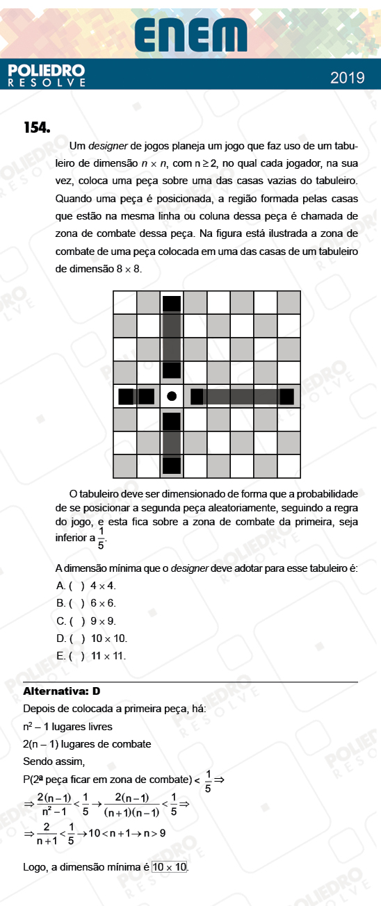 Questão 154 - 2º Dia - Prova AZUL - ENEM 2018