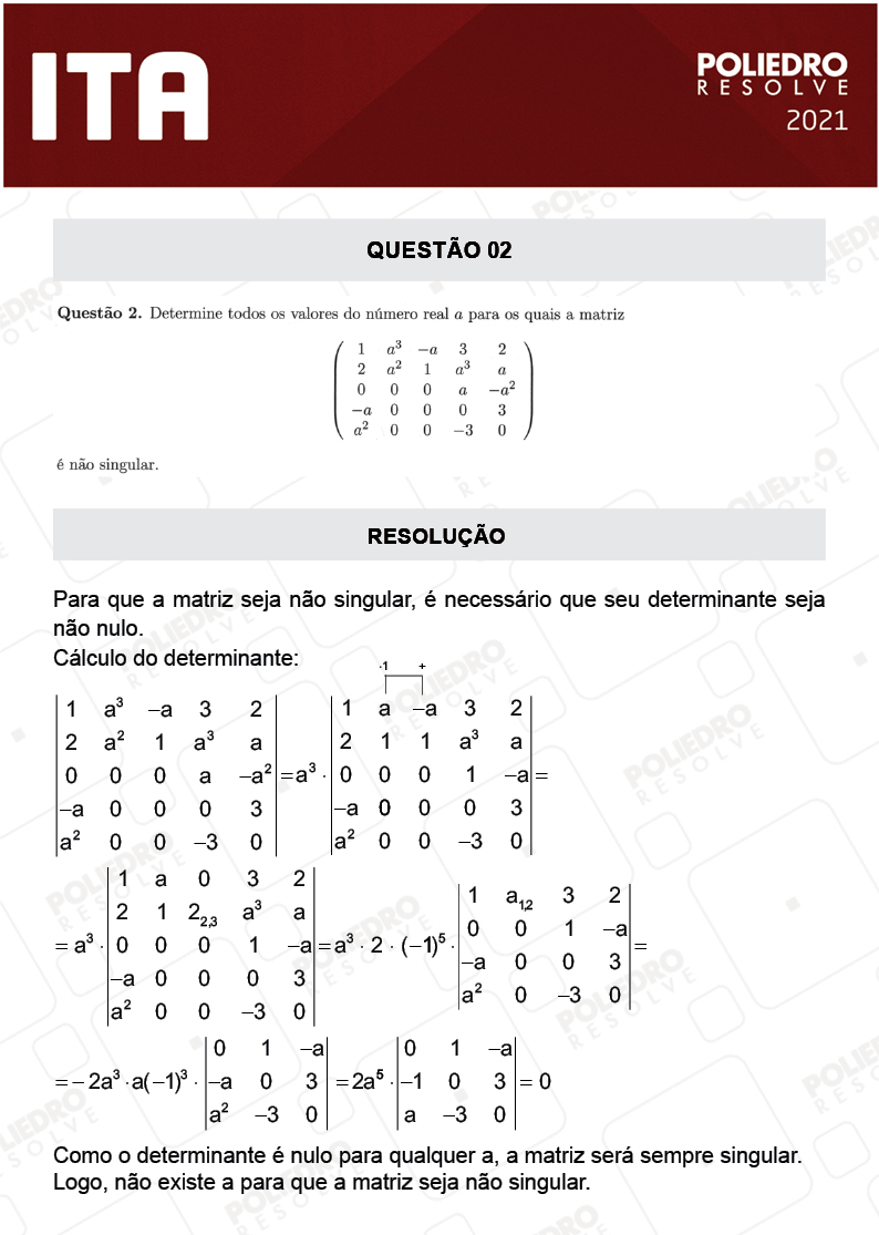 Dissertação 2 - 2ª Fase - 1º Dia - Mat/Quí - ITA 2021