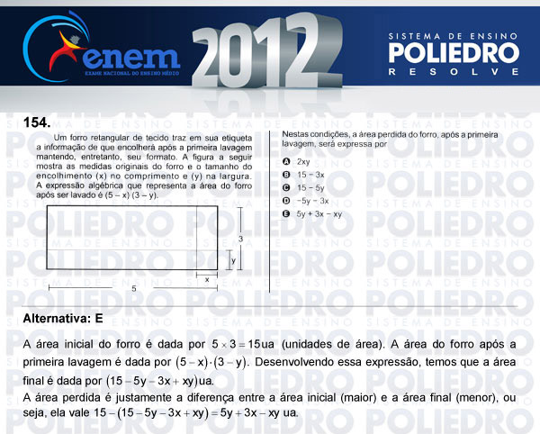 Questão 154 - Domingo (Prova rosa) - ENEM 2012