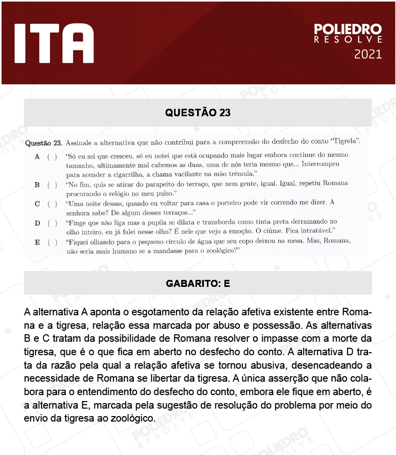 Questão 23 - 1ª Fase - ITA 2021