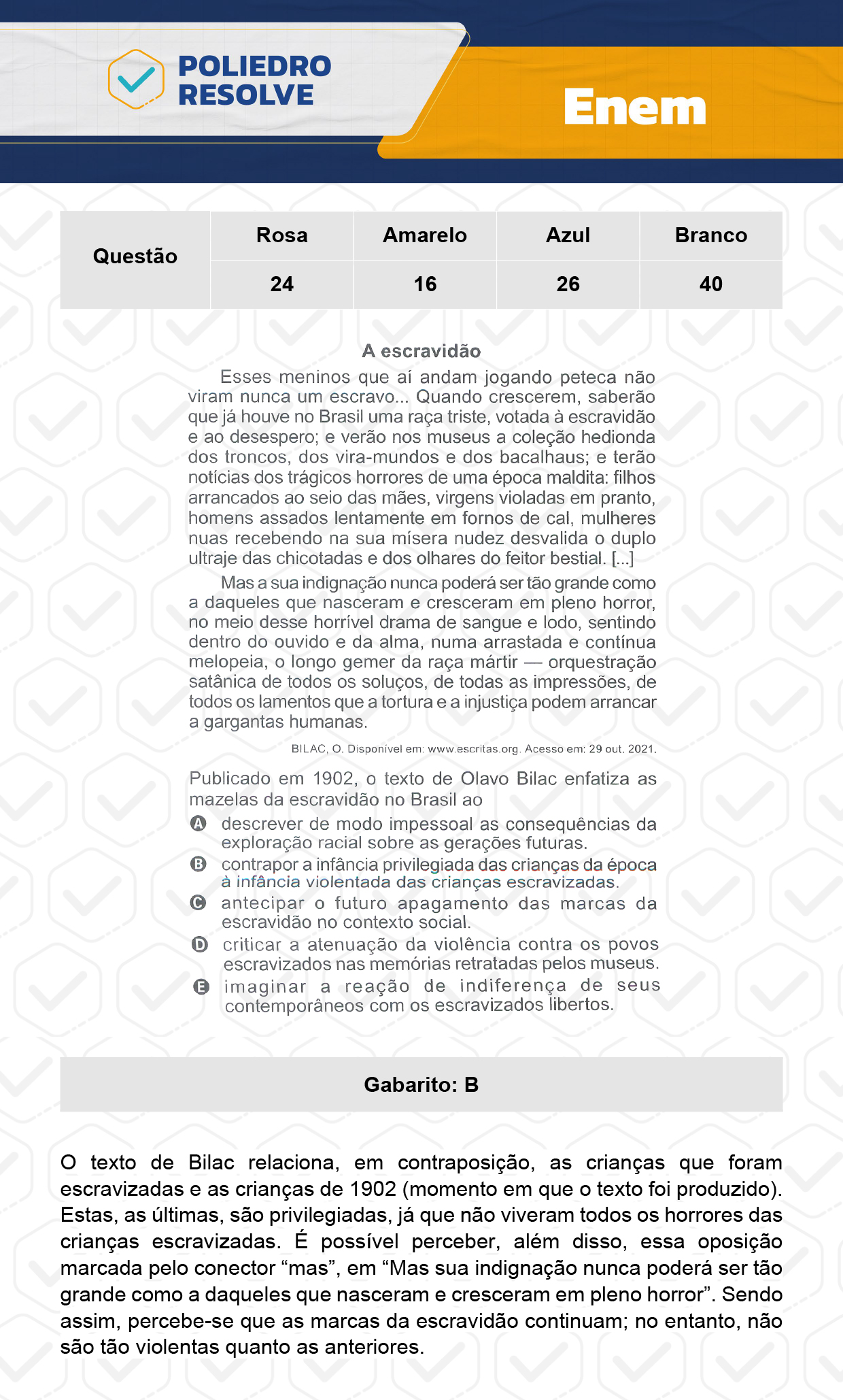 Questão 24 - Dia 1 - Prova Rosa - Enem 2023