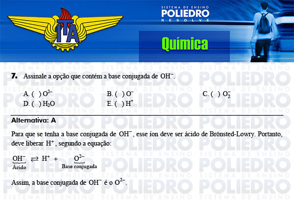 Questão 7 - Química - ITA 2014