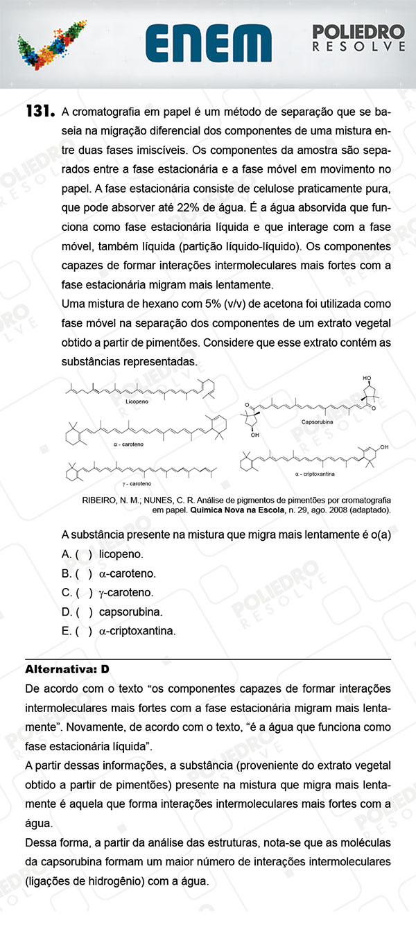 Questão 131 - 2º Dia (PROVA AMARELA) - ENEM 2017