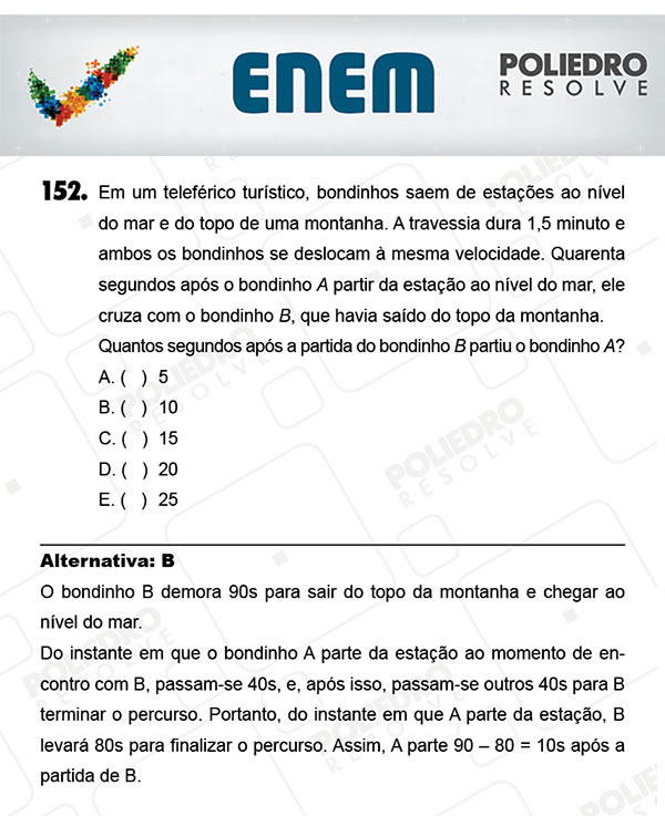 Questão 152 - 2º Dia (PROVA AMARELA) - ENEM 2017