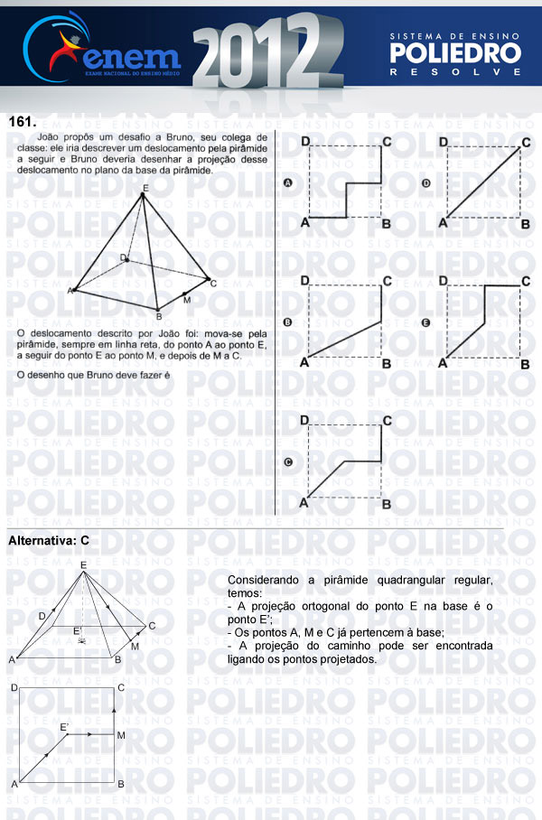 Questão 161 - Domingo (Prova rosa) - ENEM 2012