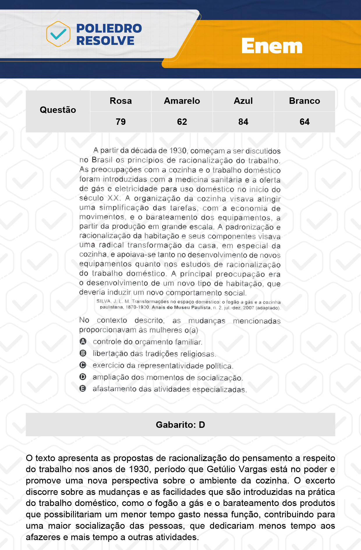 Questão 64 - Dia 1 - Prova Branca - Enem 2023