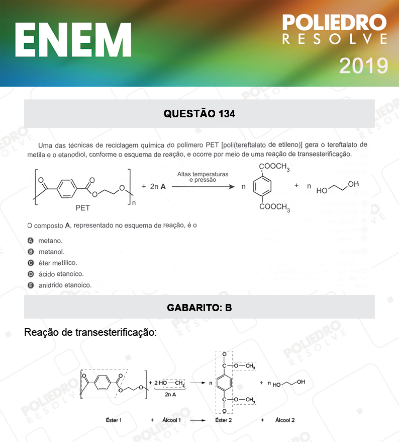 Questão 134 - 2º DIA - PROVA ROSA - ENEM 2019