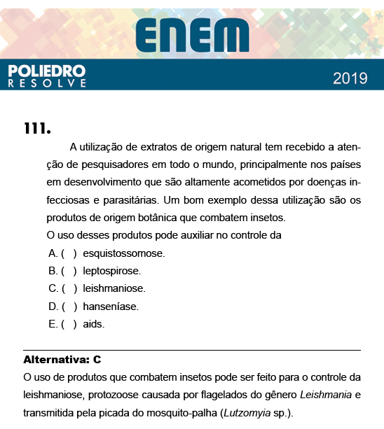 Questão 111 - 2º Dia - Prova ROSA - ENEM 2018