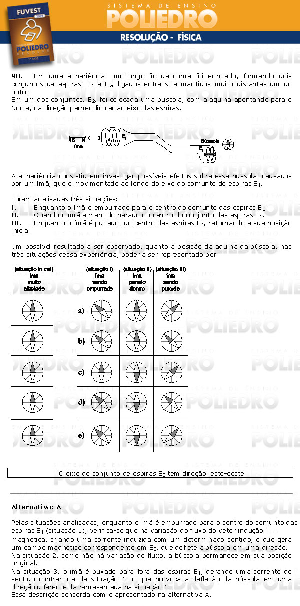 Questão 90 - 1ª Fase - FUVEST 2009