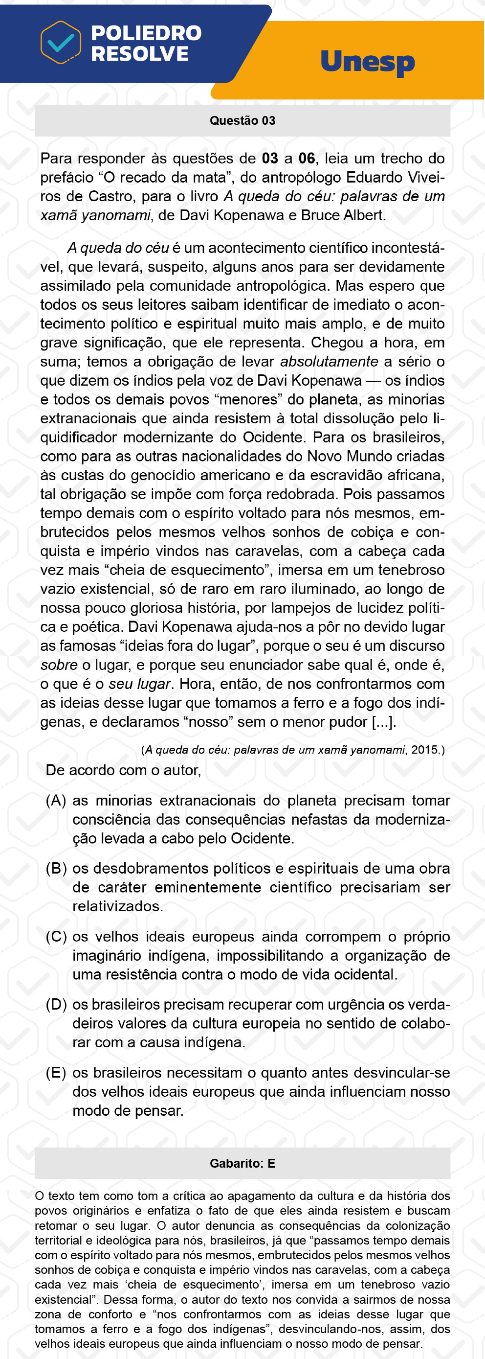 Questão 3 - 2ª Fase - UNESP 2023