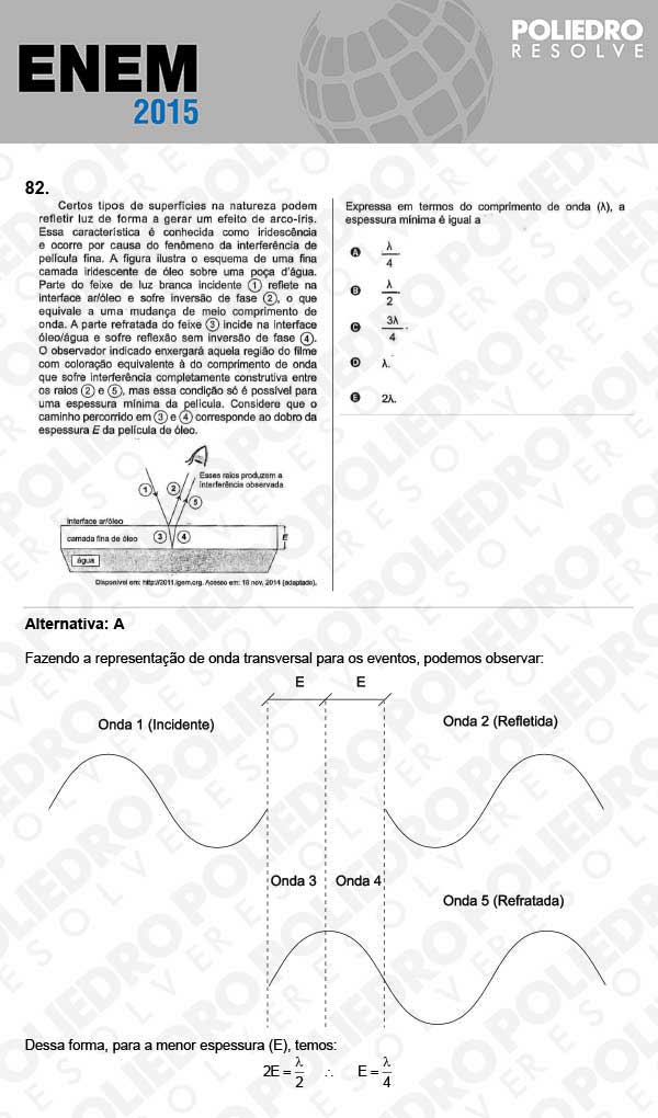 Questão 82 - Sábado (Prova Branca) - ENEM 2015