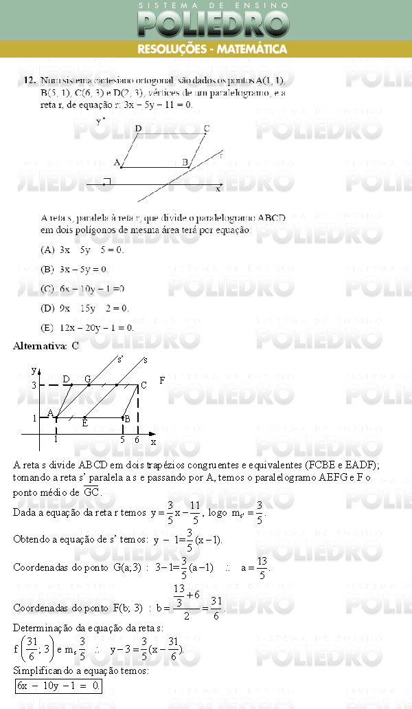 Questão 12 - Conhecimentos Gerais - UNIFESP 2009