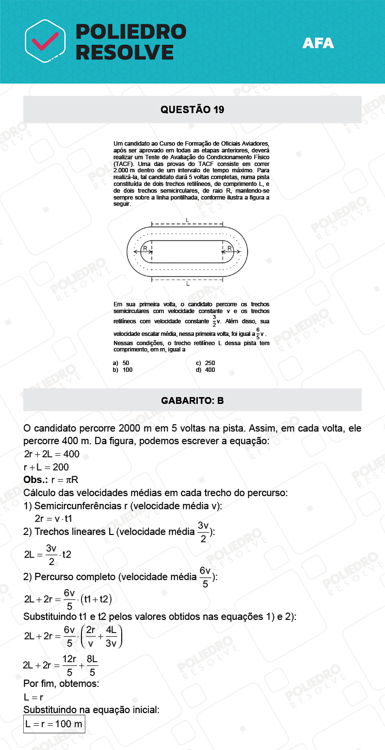 Questão 19 - Prova Modelo A - AFA 2022