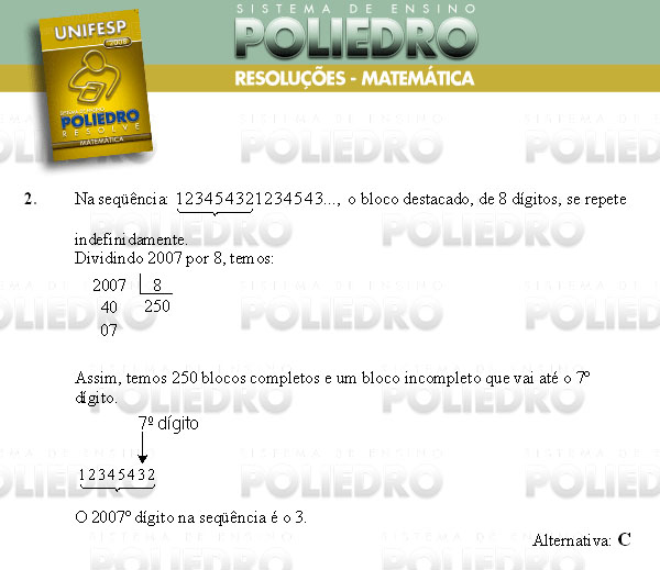 Questão 2 - Conhecimentos Gerais - UNIFESP 2008