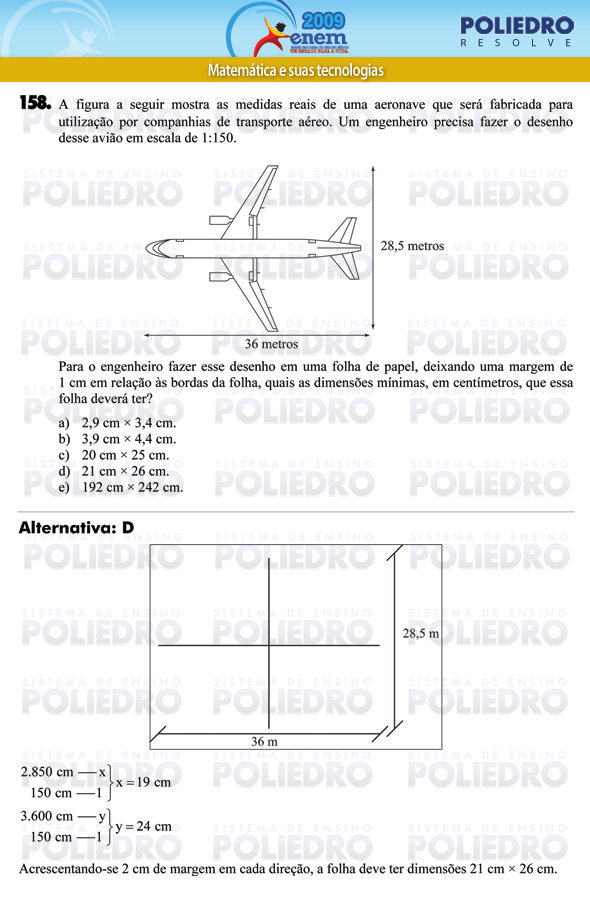 Questão 158 - Prova - ENEM 2009