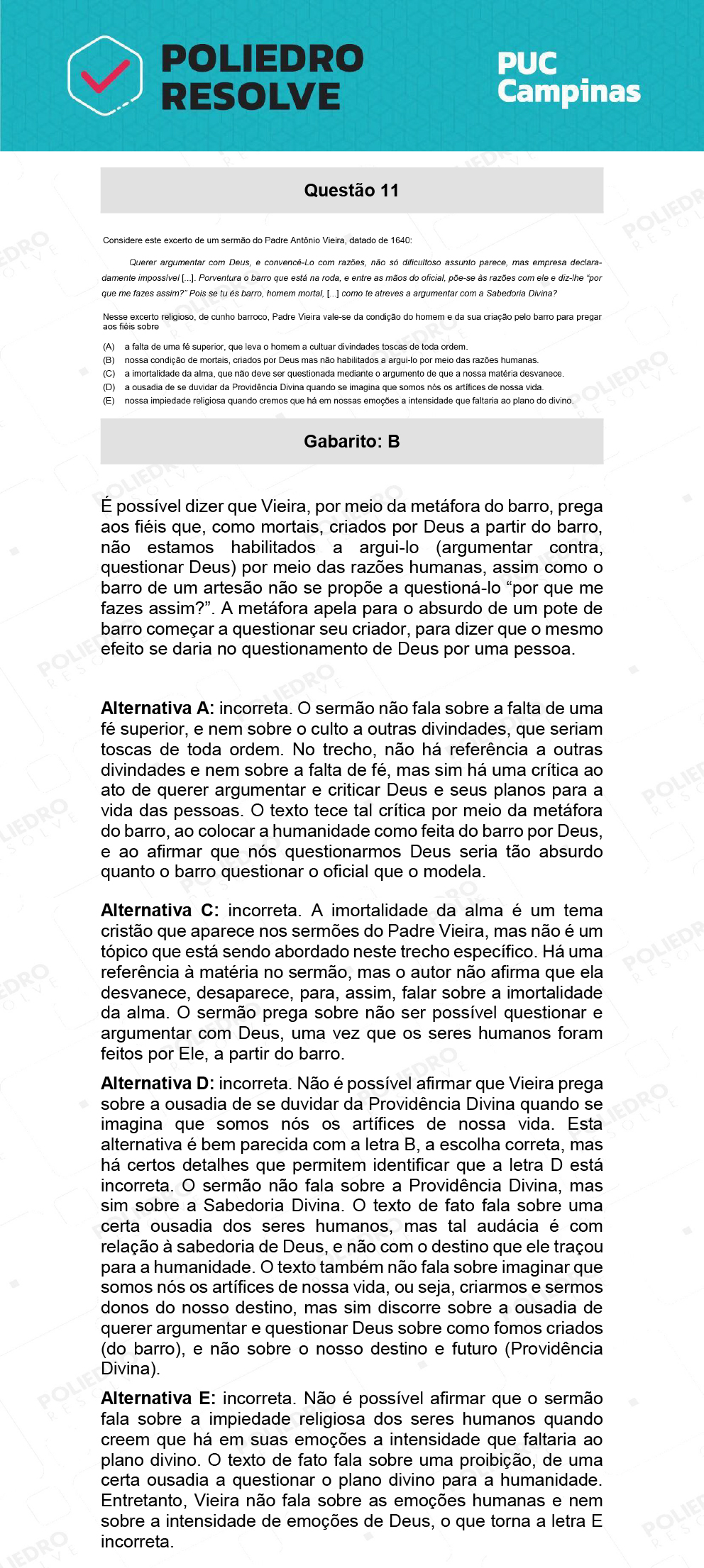 Questão 11 - Direito - PUC-Campinas 2022