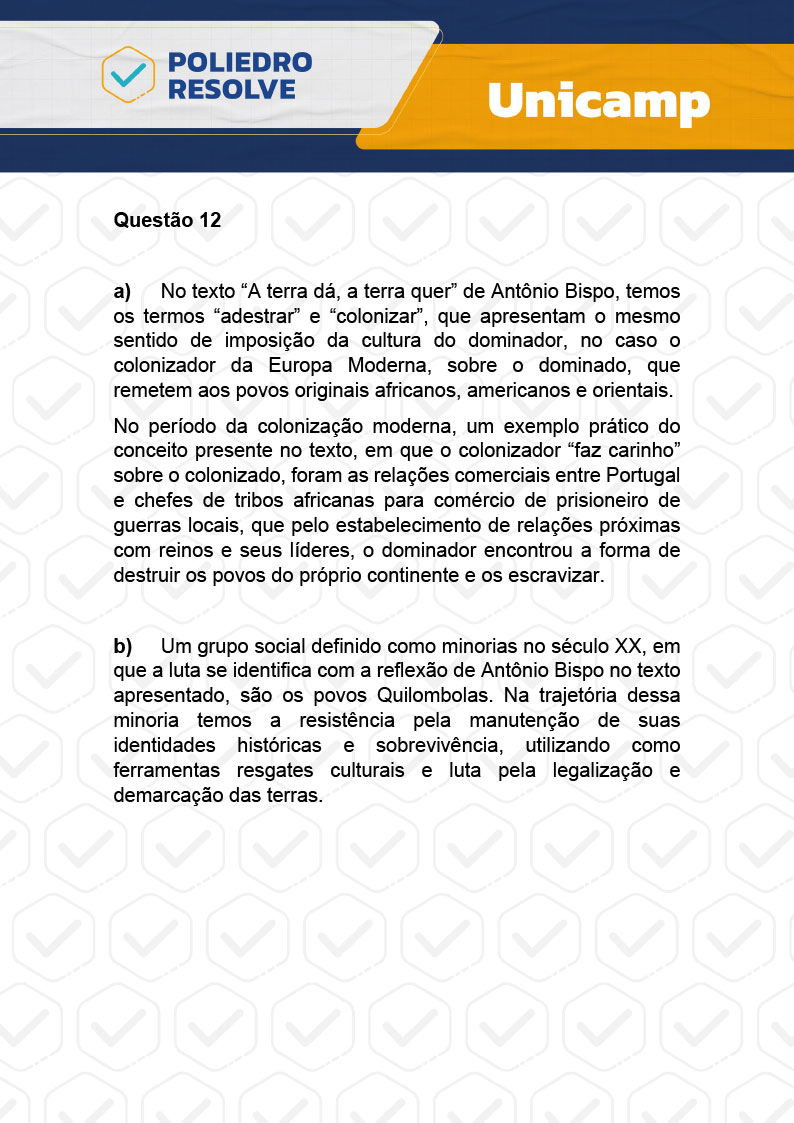 Dissertação 12 - 2ª Fase - 2º Dia - UNICAMP 2024