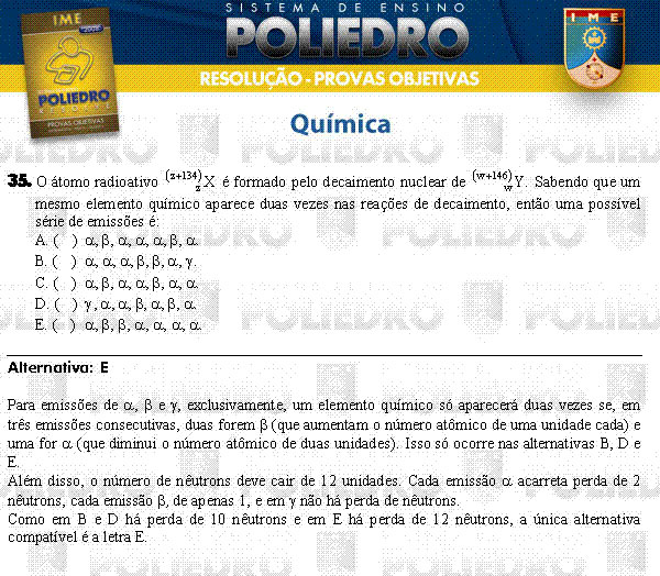 Questão 35 - Objetivas - IME 2008