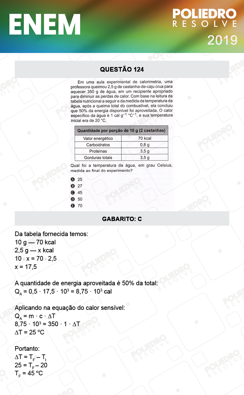 Questão 124 - 2º DIA - PROVA CINZA - ENEM 2019