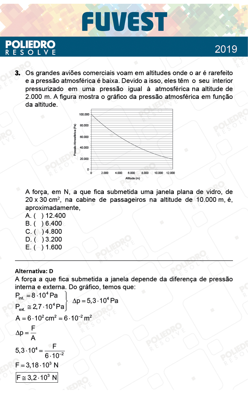 Questão 3 - 1ª Fase - Prova K - FUVEST 2019