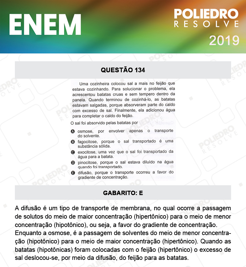 Questão 134 - 2º DIA - PROVA AMARELA - ENEM 2019