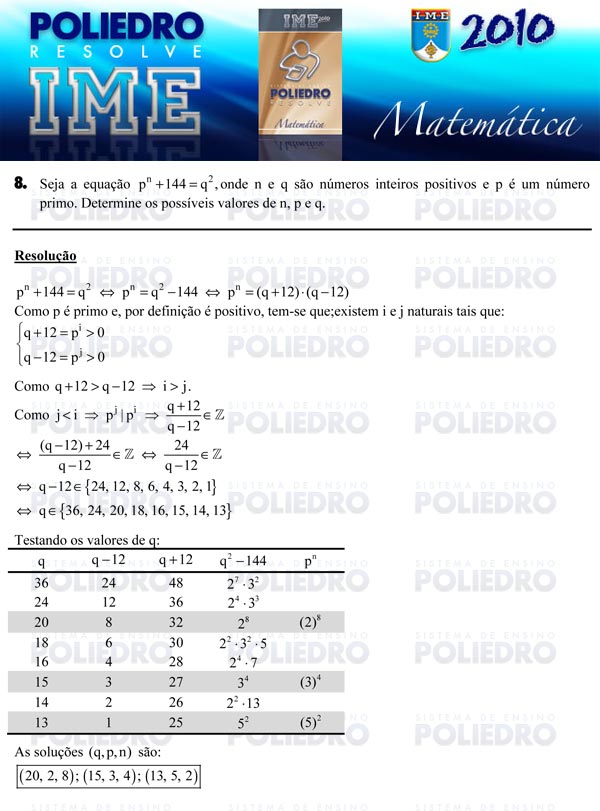 Dissertação 8 - Matemática - IME 2010