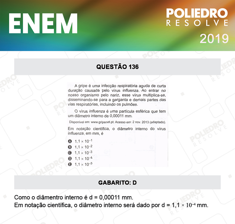 Questão 136 - 2º DIA - PROVA CINZA - ENEM 2019