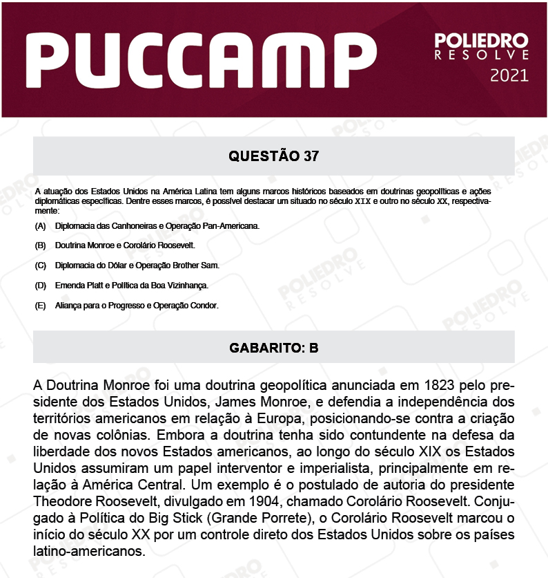 Questão 37 - Direito - PUC-Campinas 2021