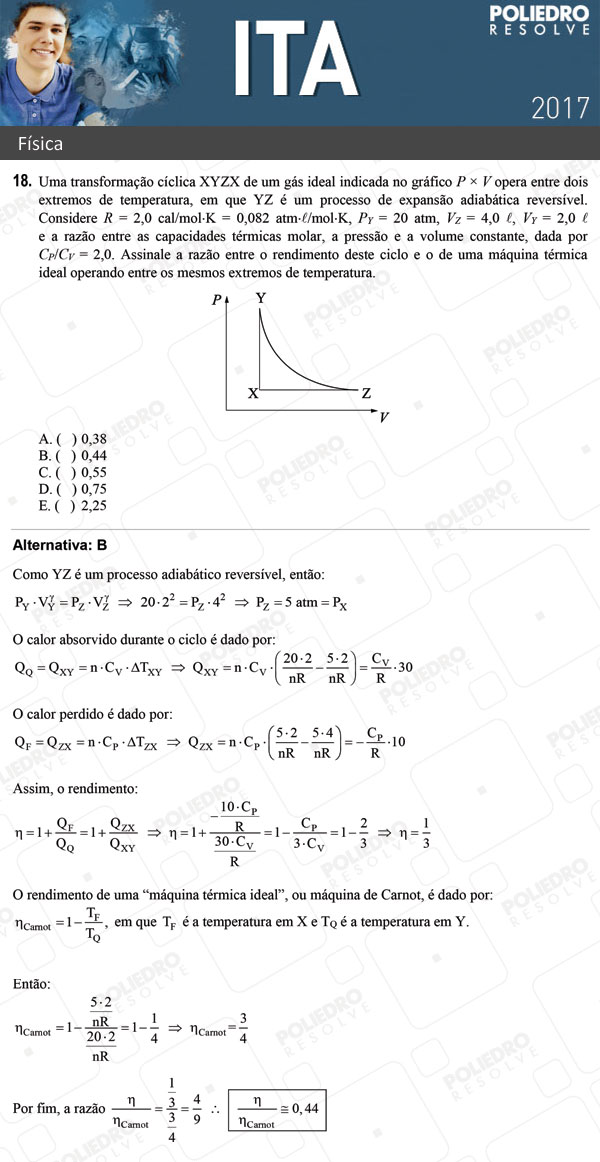 Questão 18 - Física - ITA 2017