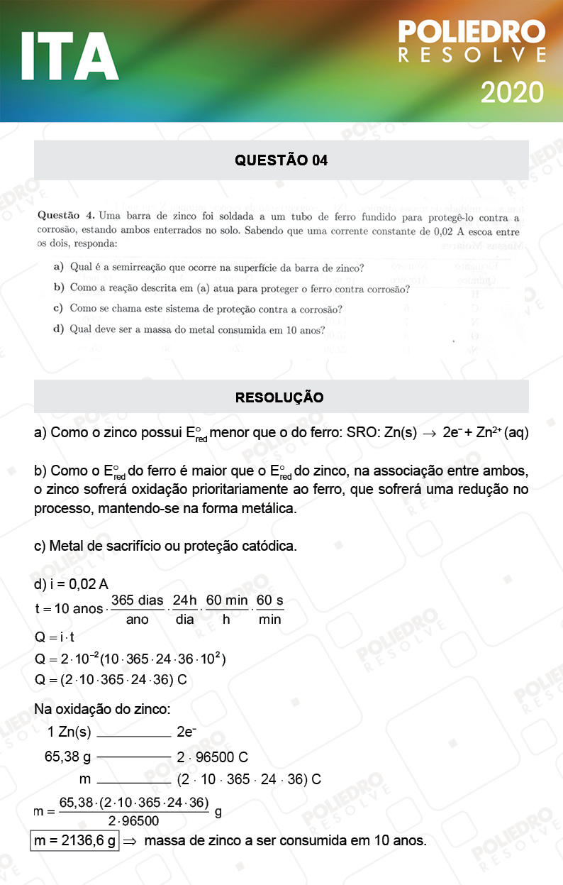 Dissertação 4 - 2ª Fase - 1º Dia - Mat / Quí - ITA 2020