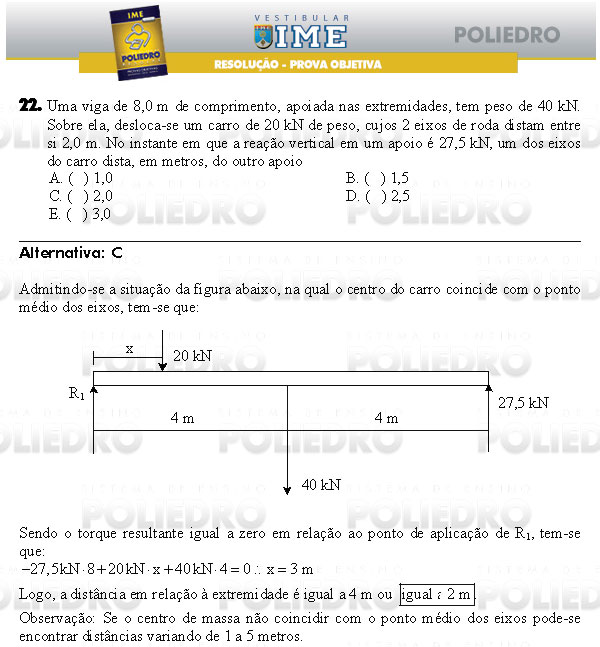 Questão 22 - Objetiva - IME 2009