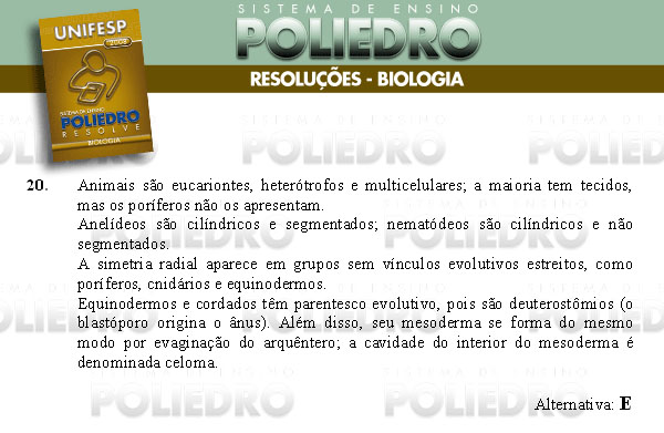 Questão 20 - Conhecimentos Gerais - UNIFESP 2008