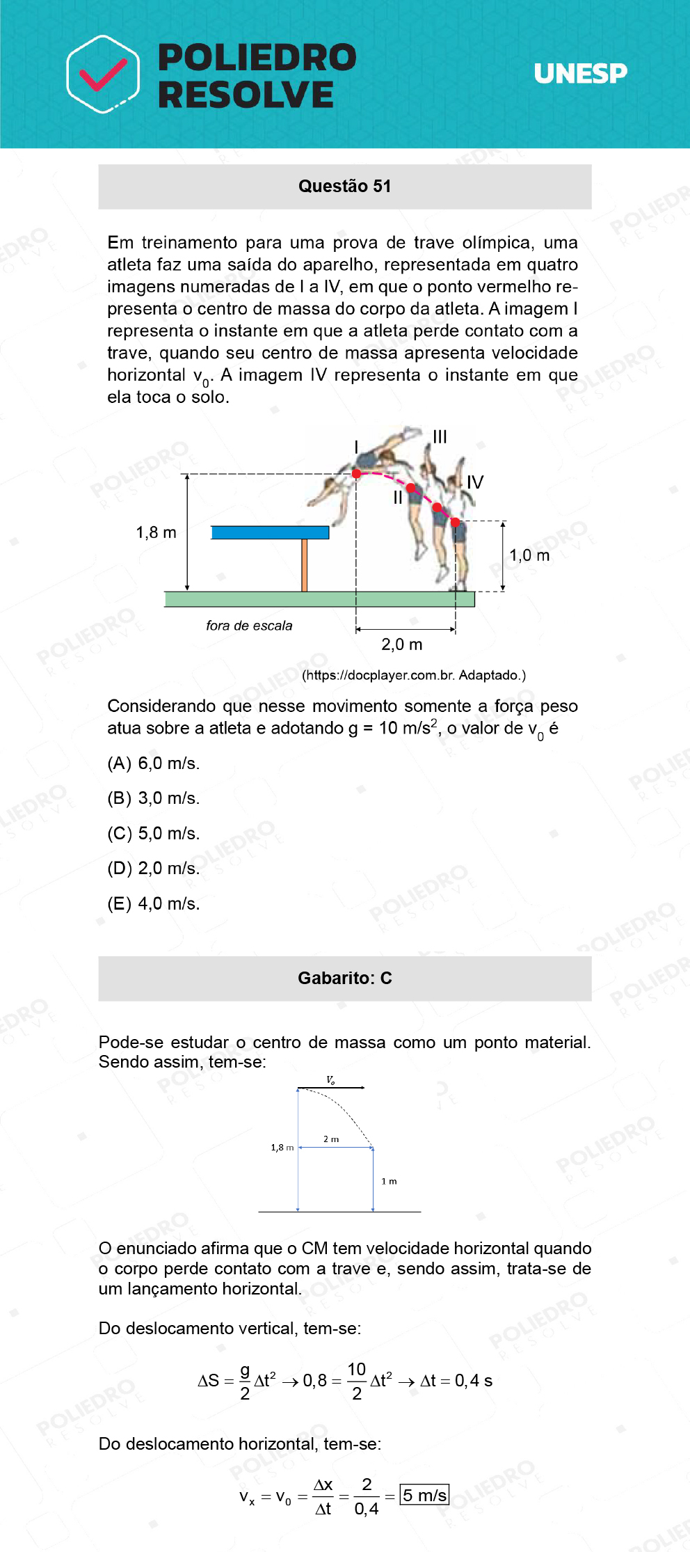 Questão 51 - 2ª Fase - UNESP 2022