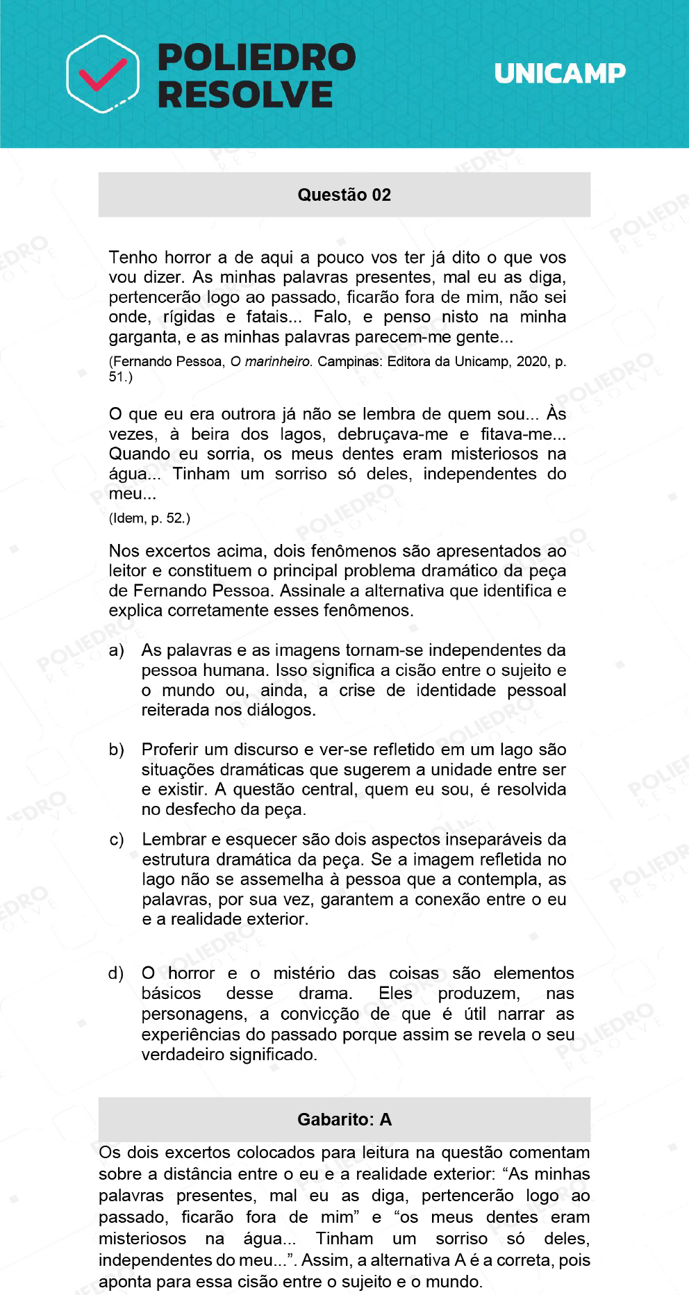 Questão 2 - 1ª Fase - 1º Dia - Q e X - UNICAMP 2022