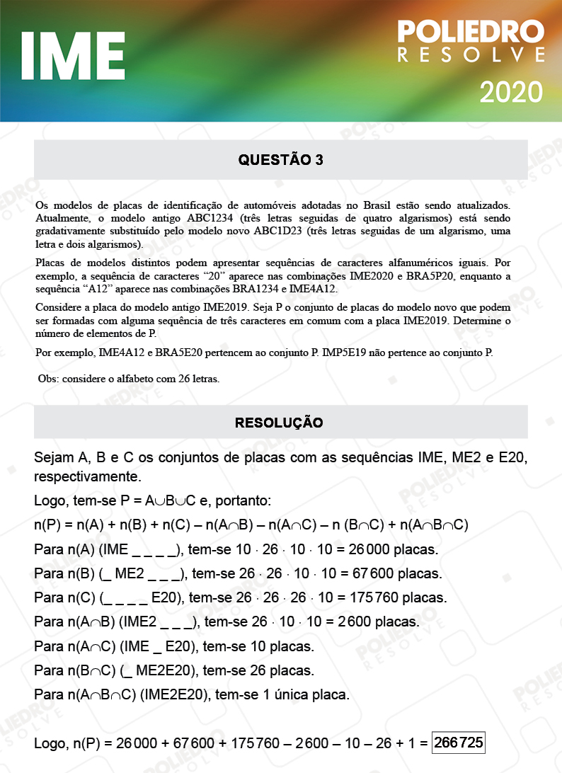 Dissertação 3 - 2ª Fase - Matemática - IME 2020