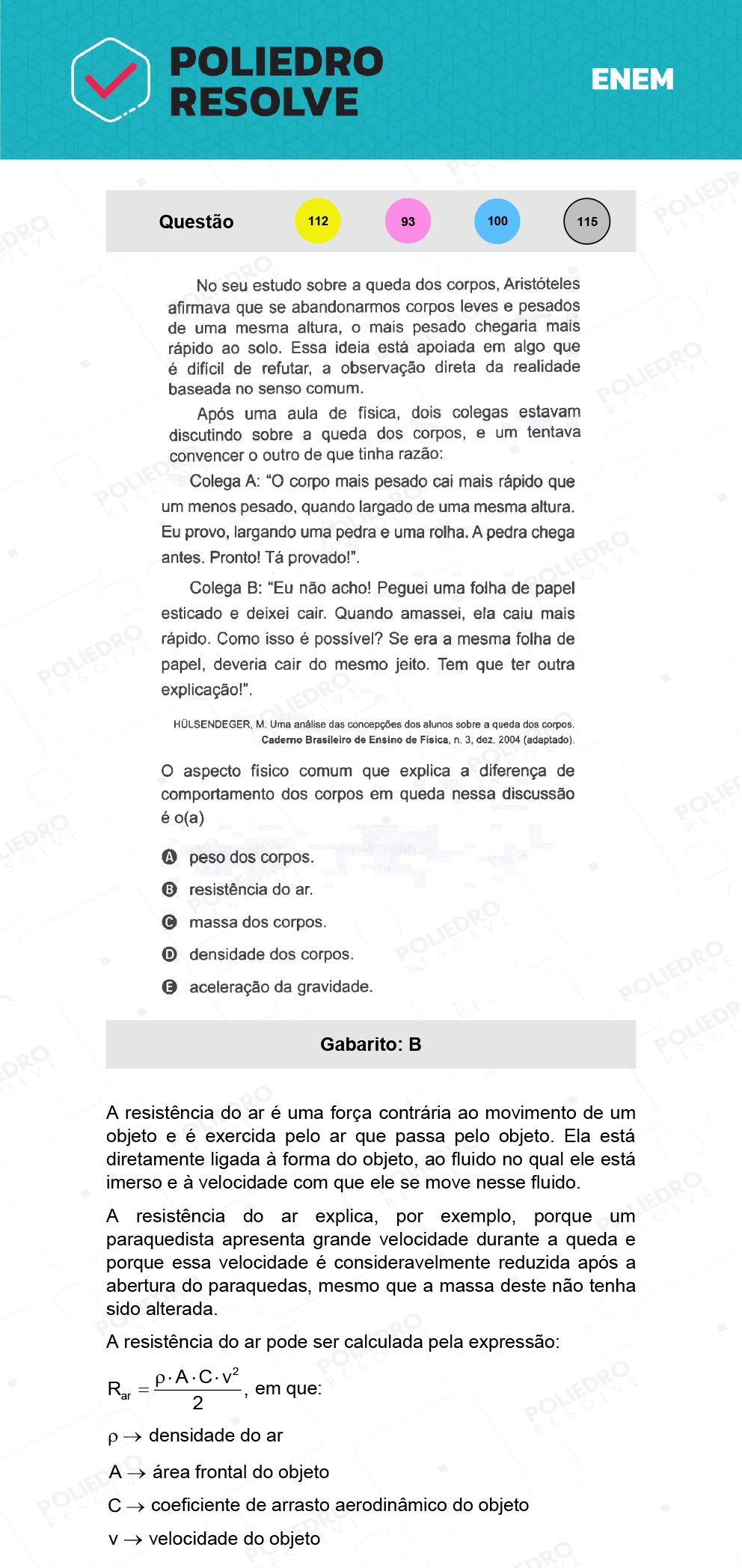 Questão 93 - 2º Dia - Prova Rosa - ENEM 2021