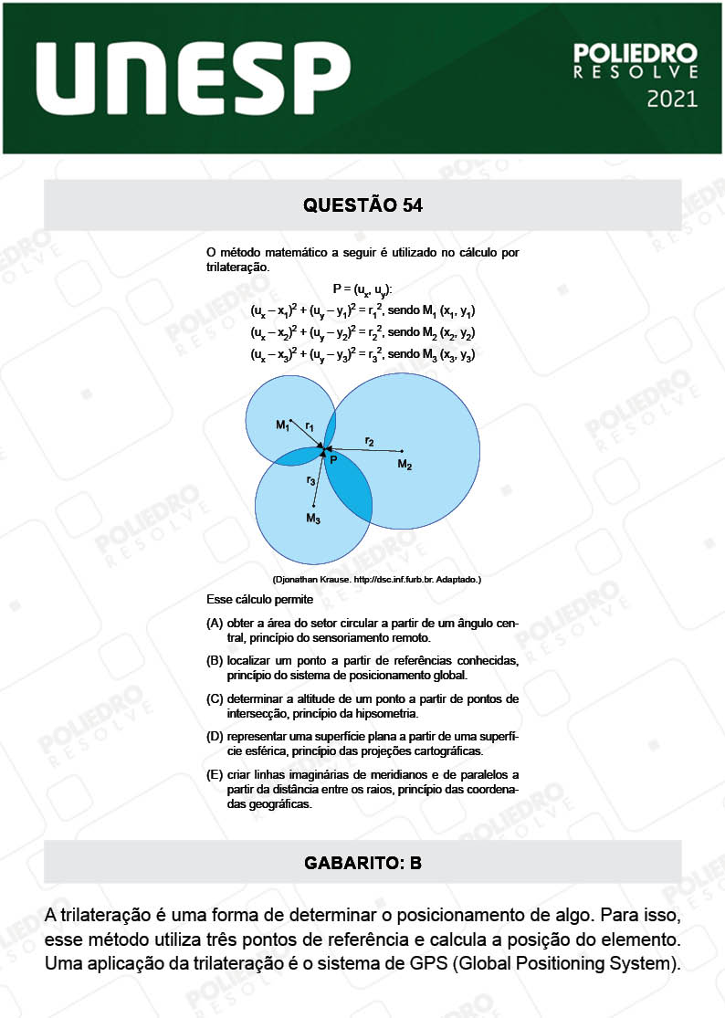 Questão 54 - 1ª Fase - 1º Dia - UNESP 2021