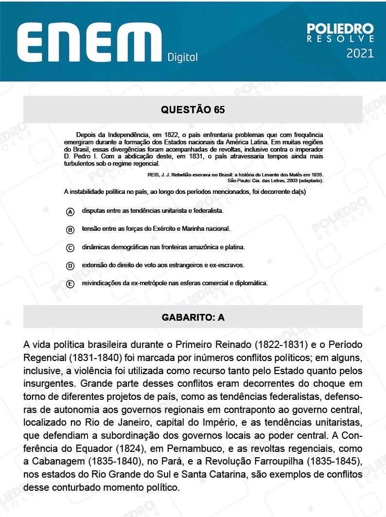 Questão 65 - 1º Dia - Prova Amarela - Espanhol - ENEM DIGITAL 2020