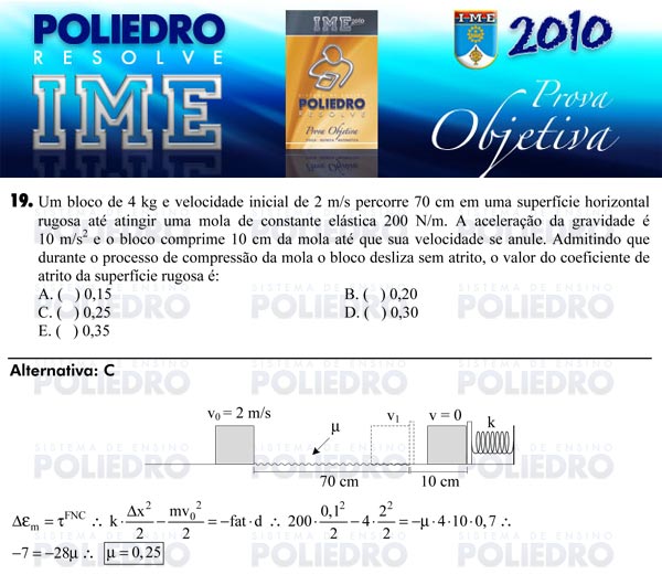 Questão 19 - Objetiva - IME 2010