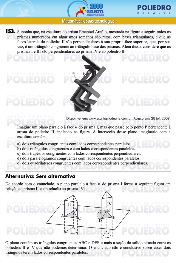 Questão 153 - Prova - ENEM 2009