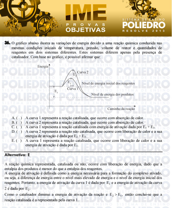 Questão 36 - Objetiva - IME 2013