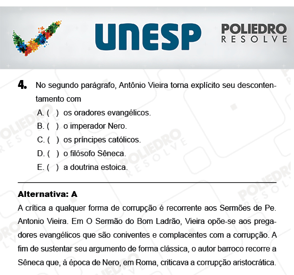 Questão 4 - 1ª Fase - PROVA 4 - UNESP 2018