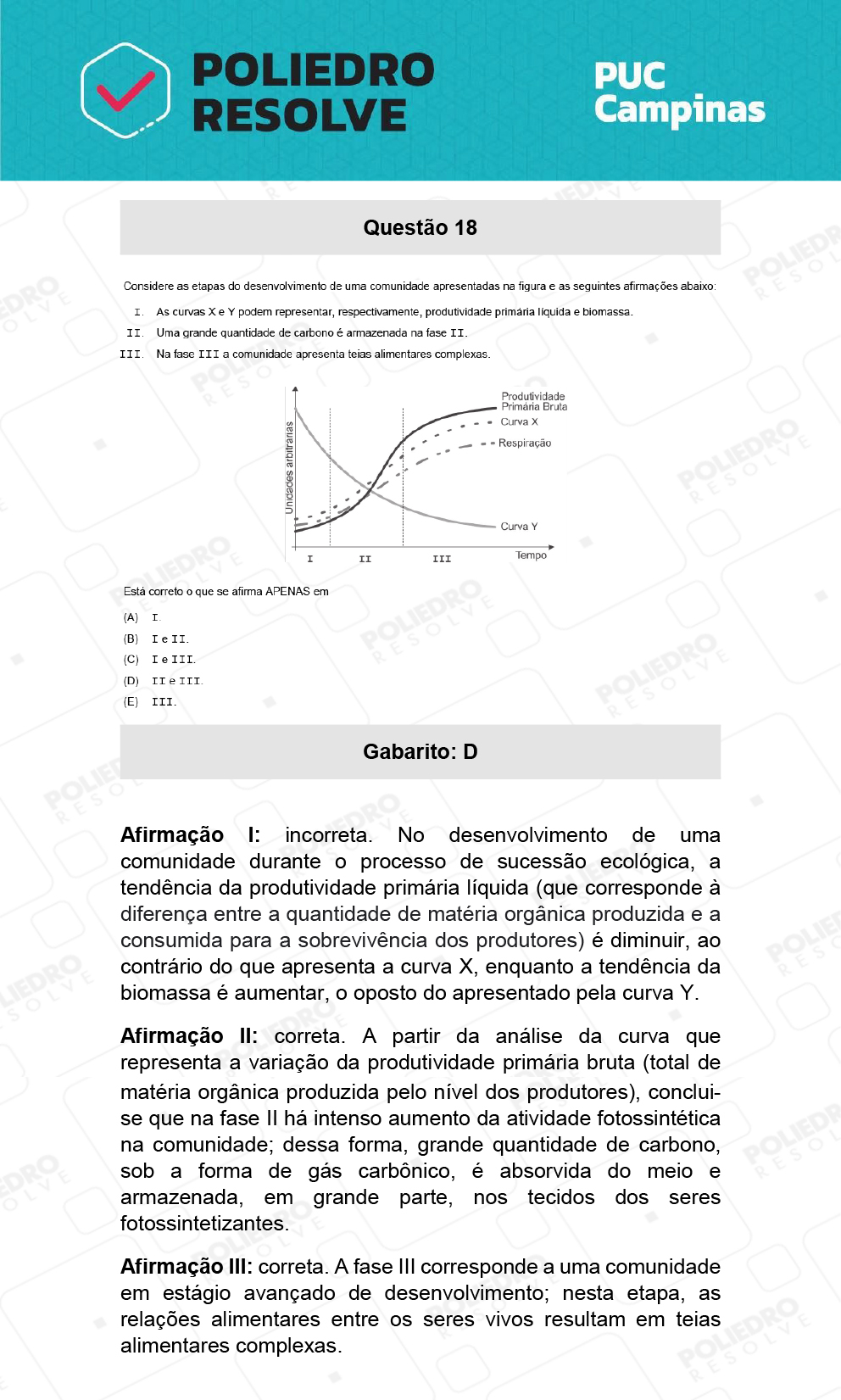 Questão 18 - Demais cursos - PUC-Campinas 2022